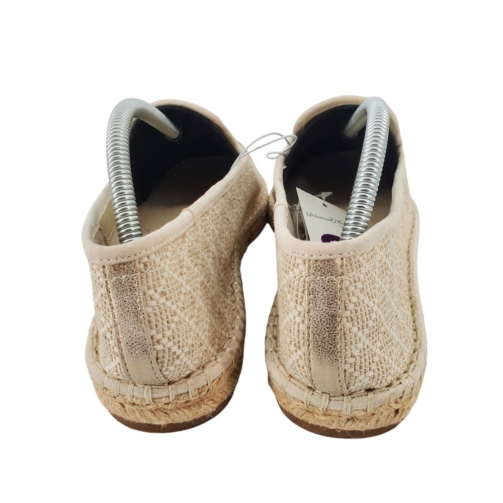 Universal Thread Carly Cream Gold Metallic Cap Toe Espadrille Loafers Womens 11 - Picture 5 of 8